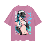 Esdeath Akami Ga Kill Oversize Deep Drop Shoulder Tee