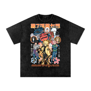 Naruto Shippuden Acid Wash Oversize T-Shirt