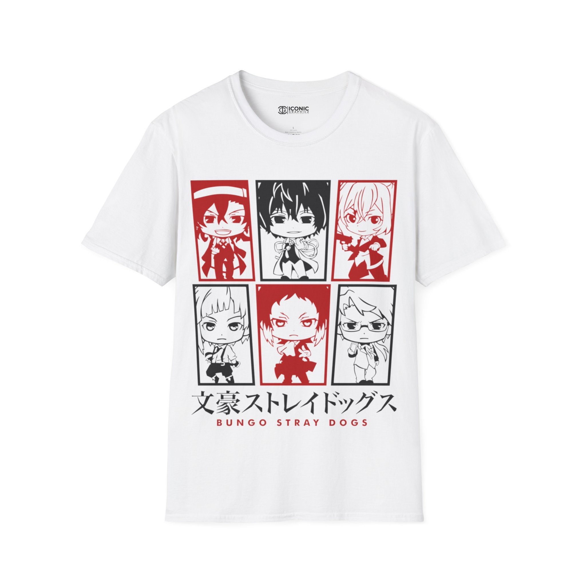 Chibi Bungo Stray Dogs Unisex Softstyle T-Shirt - IGZ Clothing 