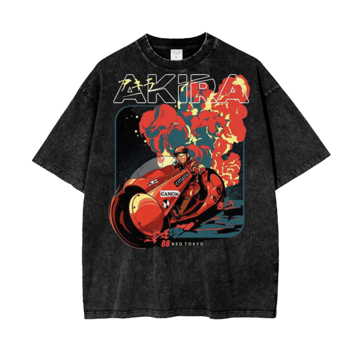Kaneda Akira Acid Wash Oversize T-Shirt - 