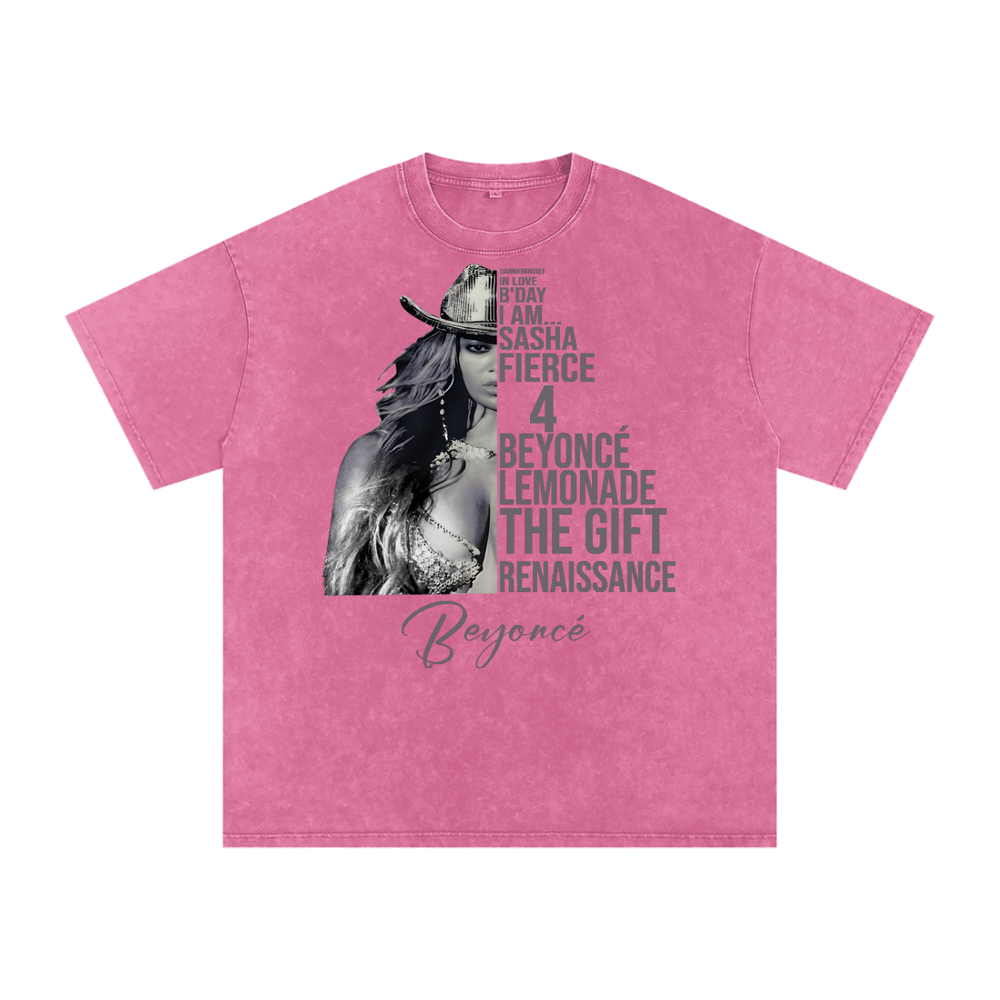 Beyonce Cowboy Carter Acid Wash Oversize T-Shirt