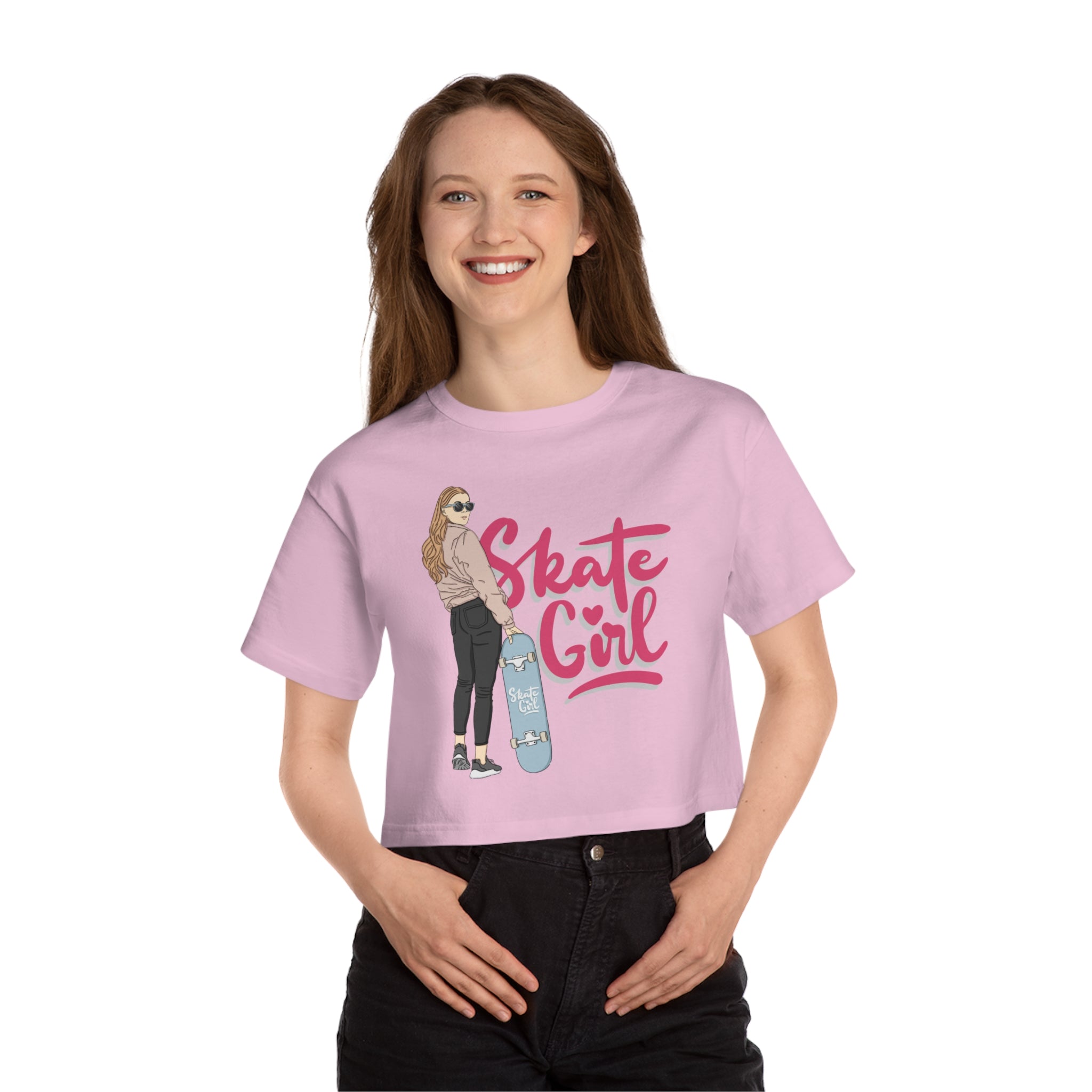 Skate Girl Champion Women's Heritage Cropped T-Shirt