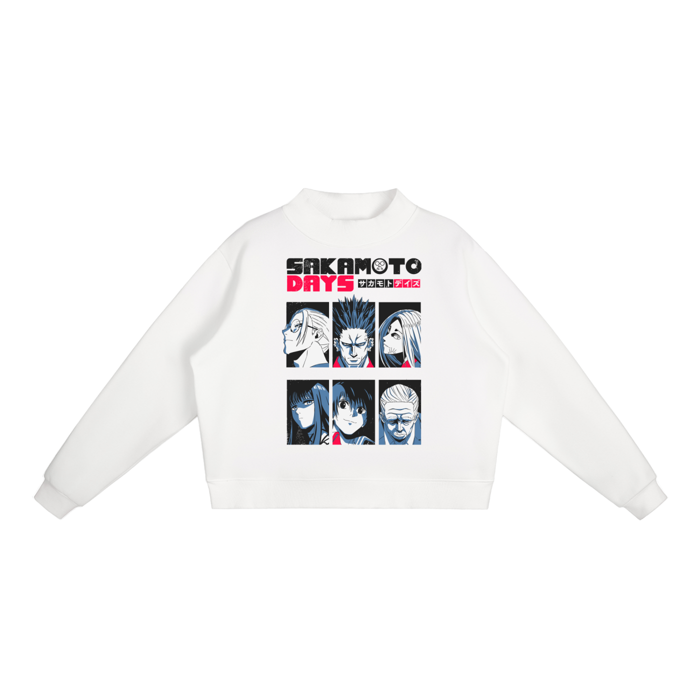 Sakamoto Days Essential Fleece Mid-Neck Crew Sweatshirt