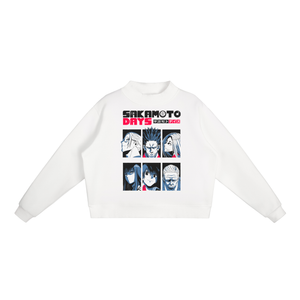 Sakamoto Days Essential Fleece Mid-Neck Crew Sweatshirt