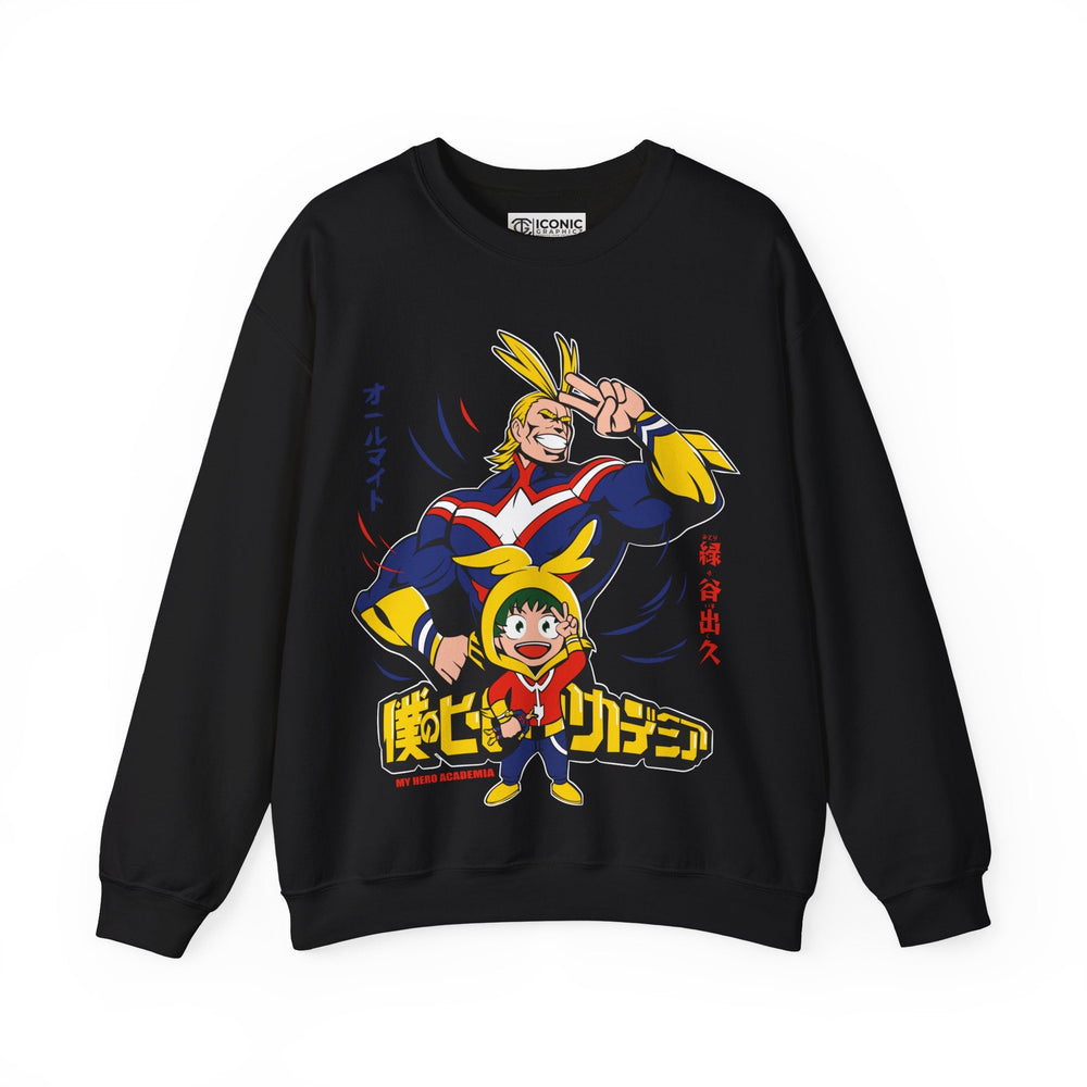 All Might and Deku Heavy Blend Crewneck Sweatshirt Printify