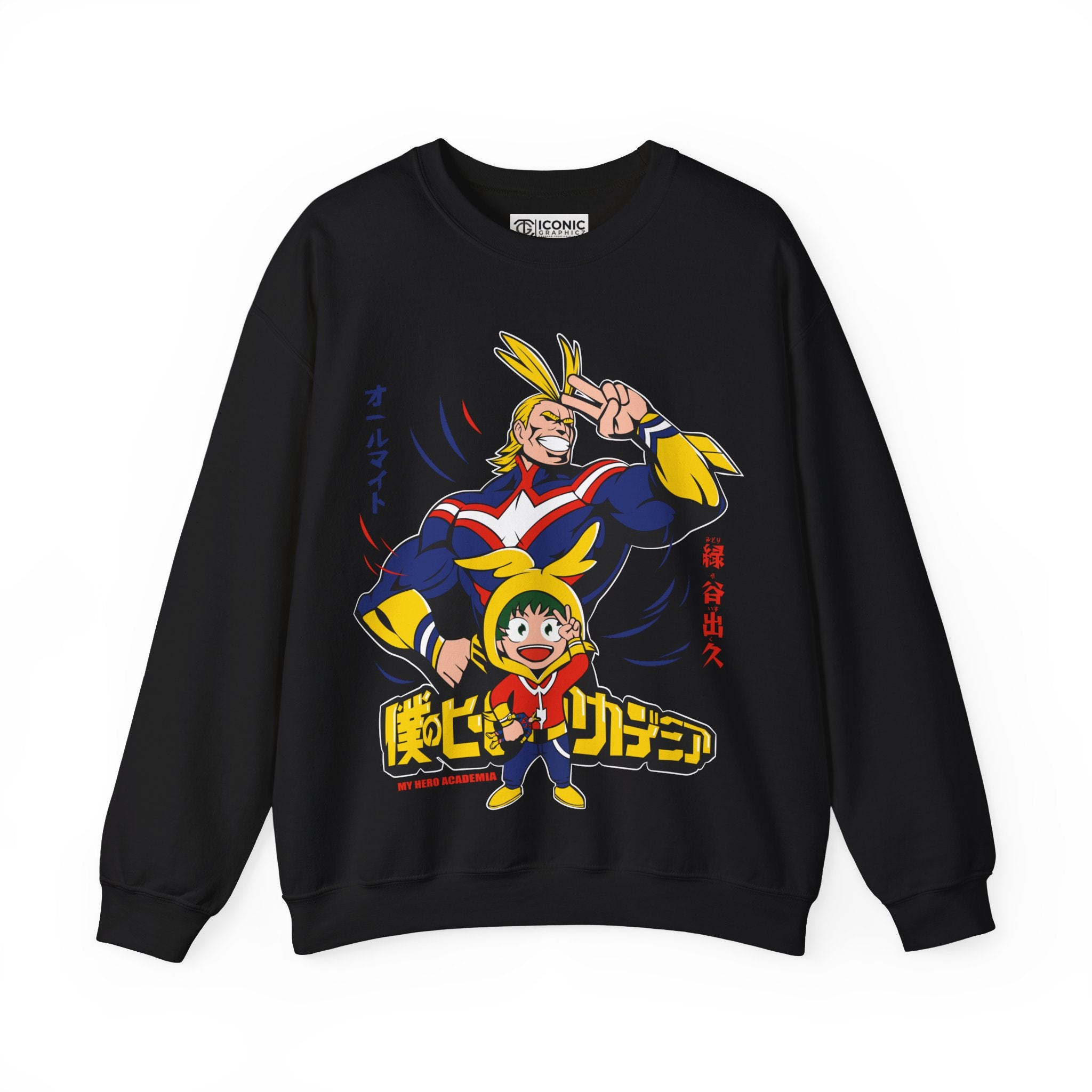 All Might and Deku Heavy Blend Crewneck Sweatshirt