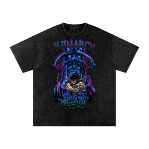 Jin Woo Solo Leveling Acid Wash Oversize T-Shirt