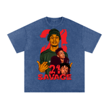 21 Savage Acid Wash Oversize T-Shirt