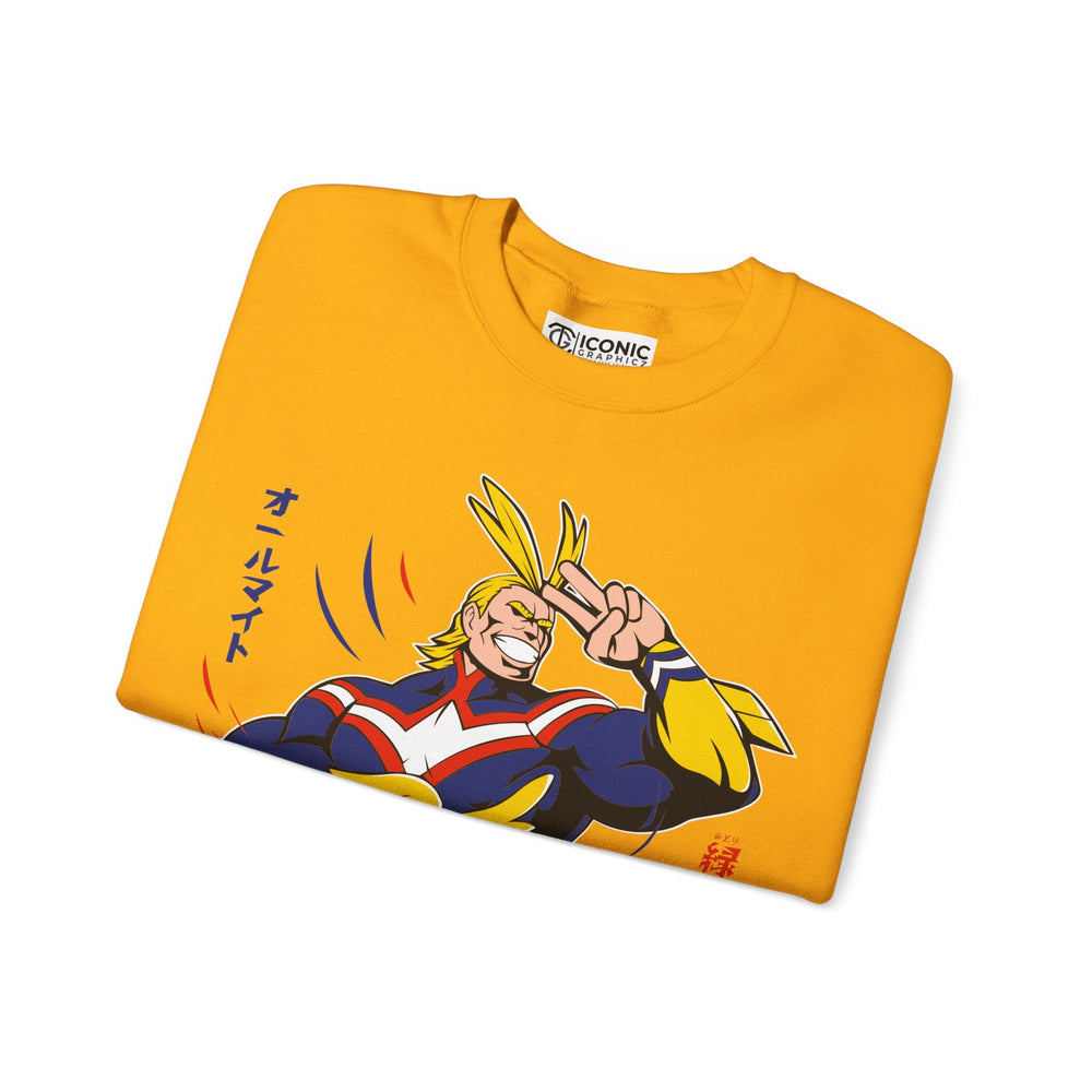 All Might and Deku Heavy Blend Crewneck Sweatshirt Printify