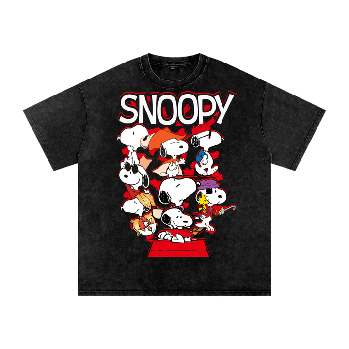 Snoopy Acid Wash Oversize T-Shirt