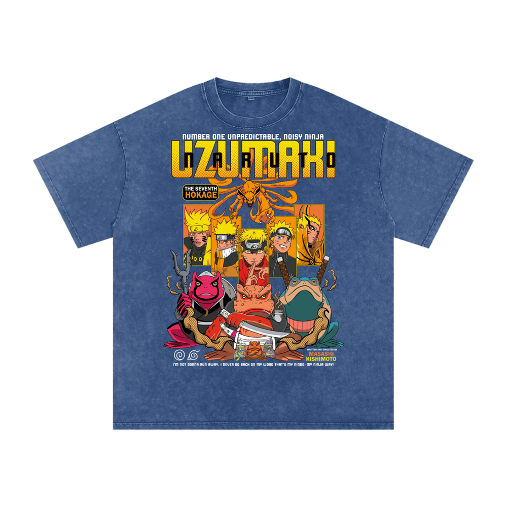 Naruto Acid Wash Oversize T-Shirt