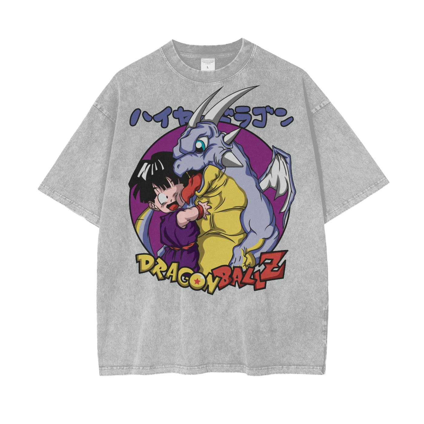 Gohan Dragonball Oversize Snow Washed T-Shirt