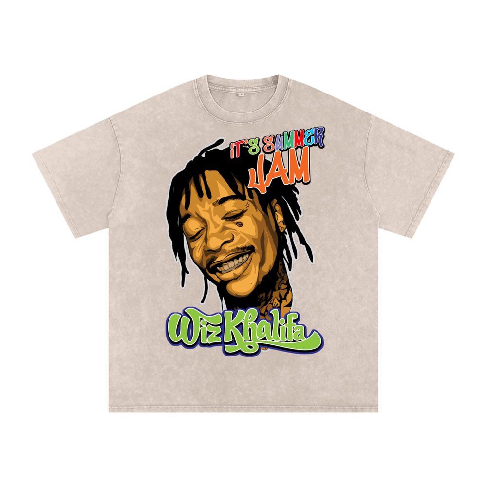 Wiz Khalifa Acid Wash Oversize T-Shirt