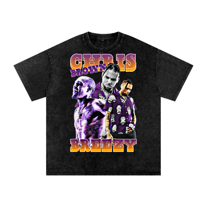 Chris Brown Acid Wash Oversize T-Shirt