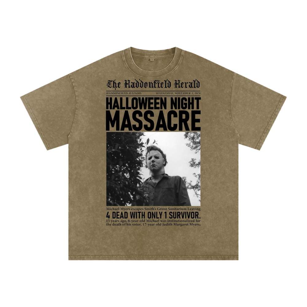 Micheal Myers Acid Wash Oversize T-Shirt
