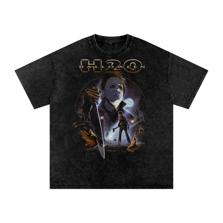 Halloween Acid Wash Oversize T-Shirt