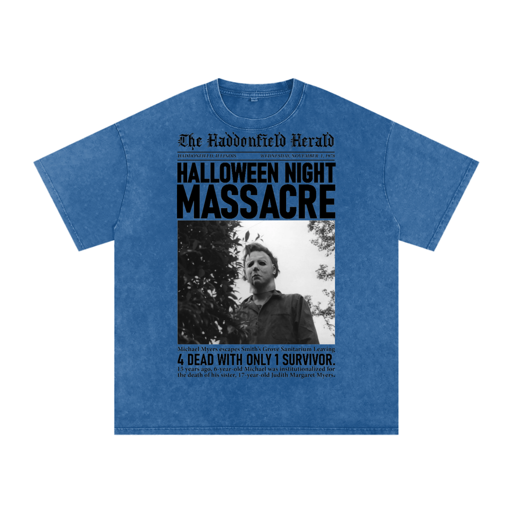 Micheal Myers Acid Wash Oversize T-Shirt