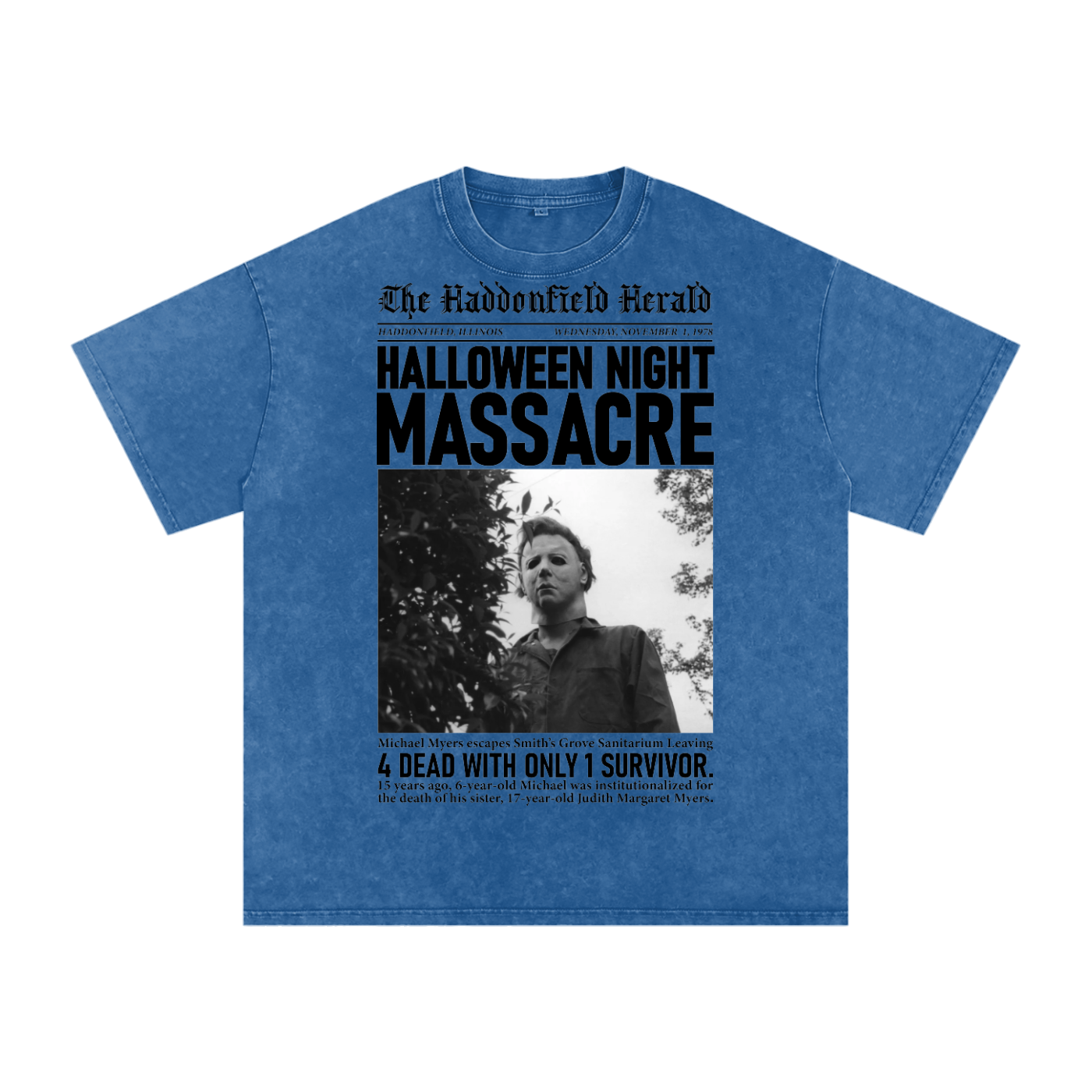 Micheal Myers Acid Wash Oversize T-Shirt