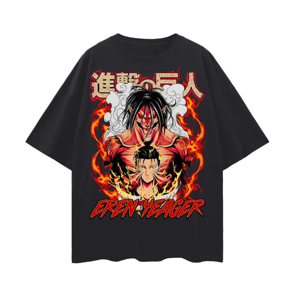 Attack Titan Attack on Titan Oversize Deep Drop Shoulder Tee