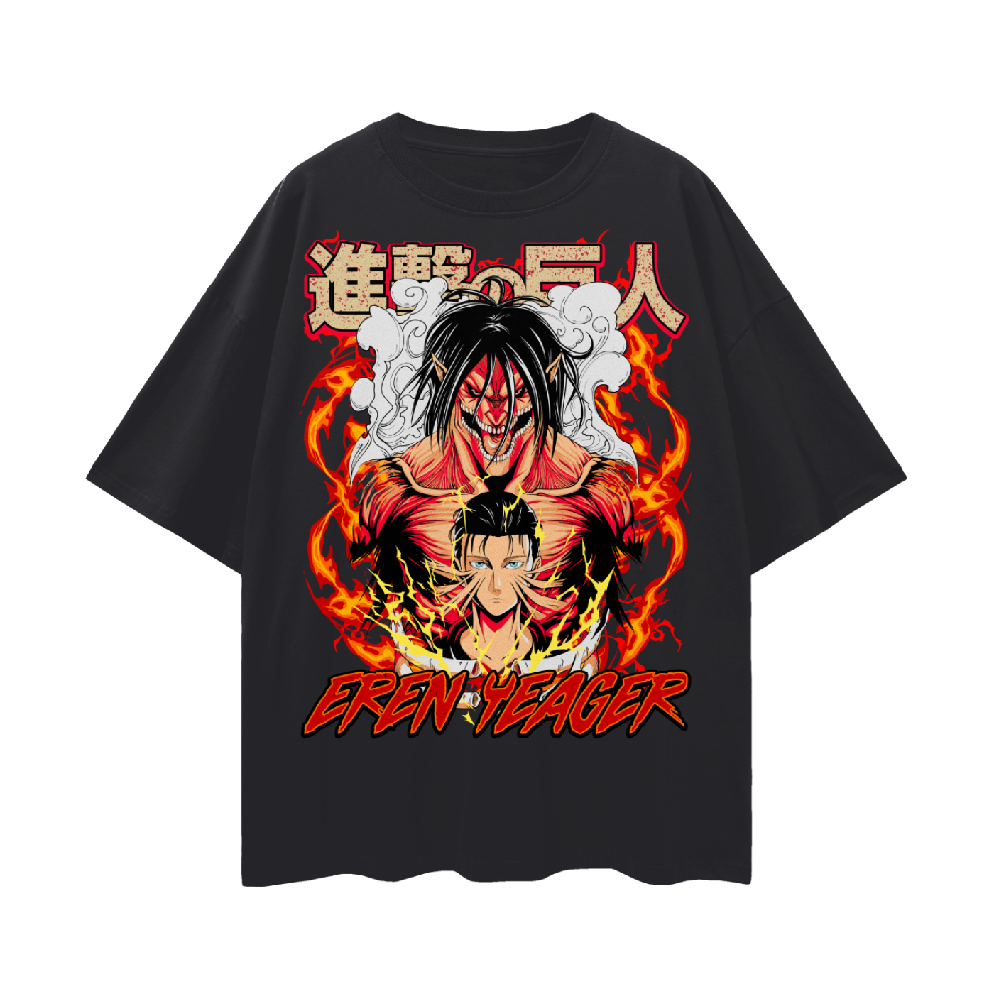 Attack Titan Attack on Titan Oversize Deep Drop Shoulder Tee