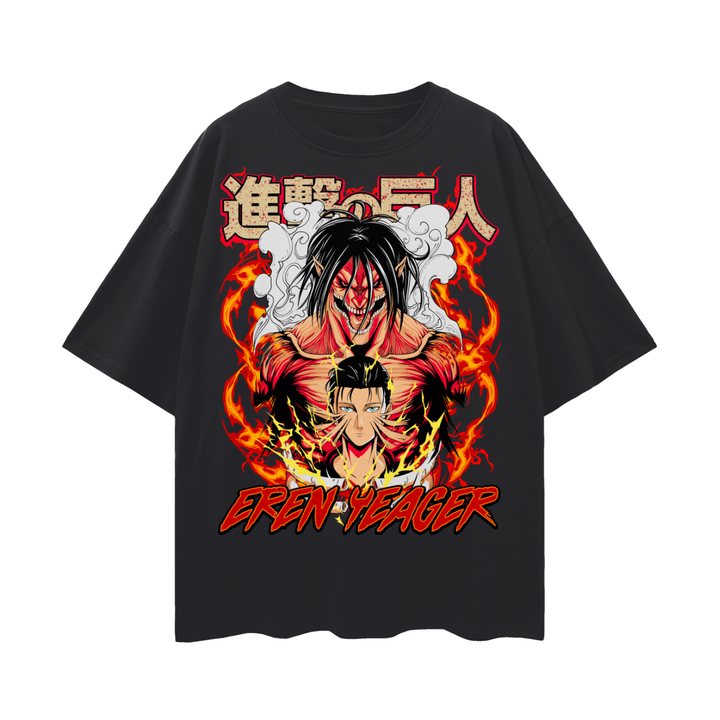 Attack Titan Attack on Titan Oversize Deep Drop Shoulder Tee