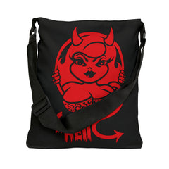 Curvy As Hell Adjustable Tote Bag (AOP) - IGZ Clothing 