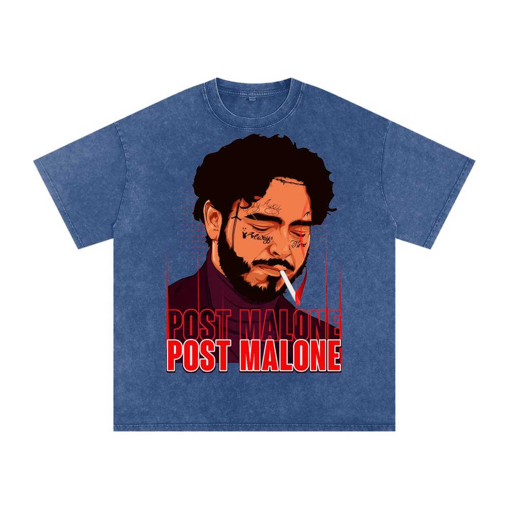 Post Malone Acid Wash Oversize T-Shirt