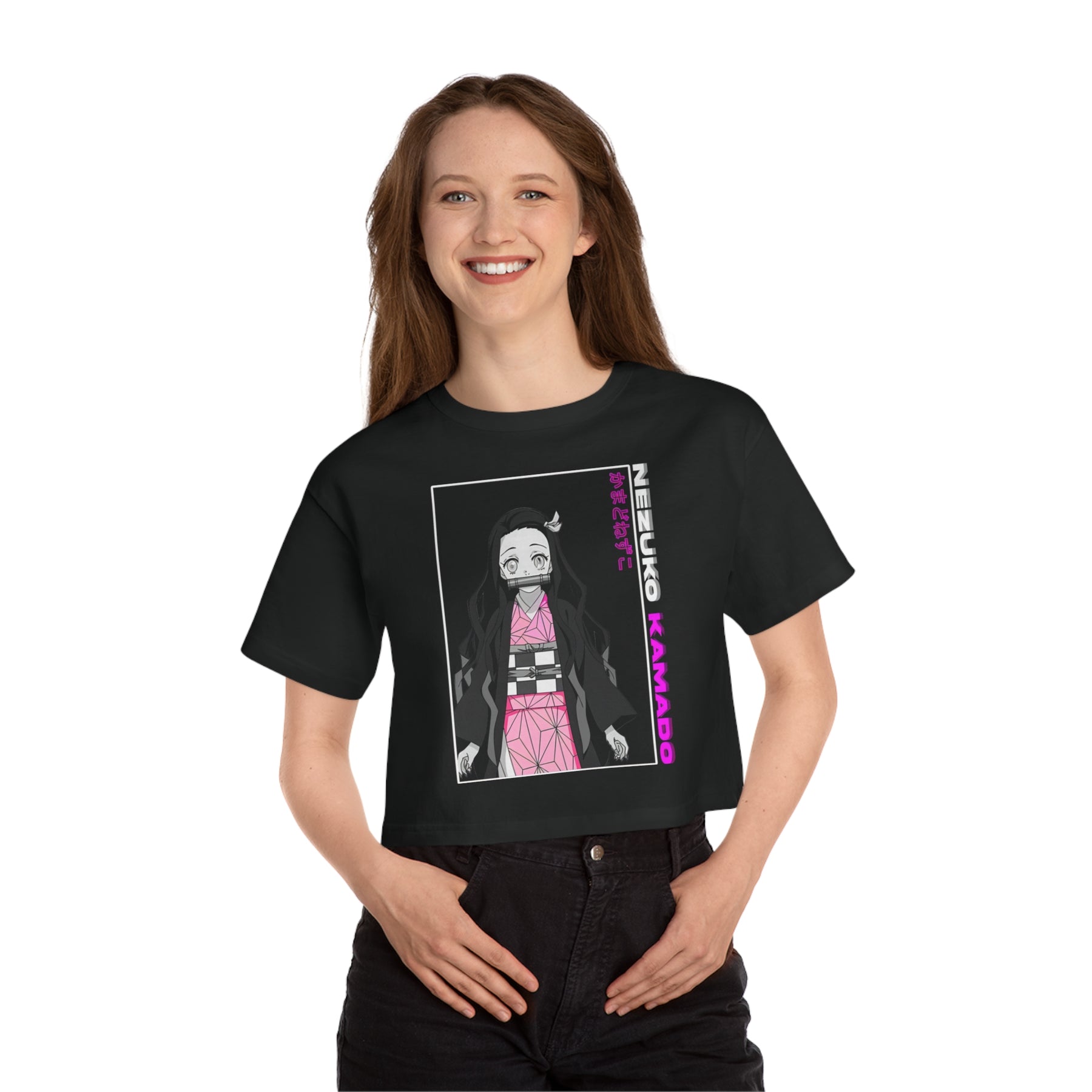 Nezuko Champion Women's Heritage Cropped T-Shirt - 