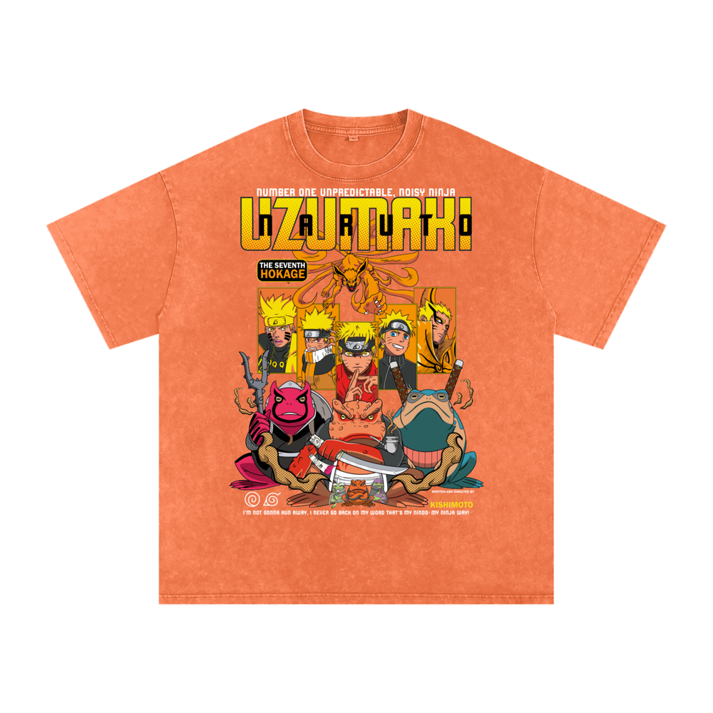 Naruto Acid Wash Oversize T-Shirt