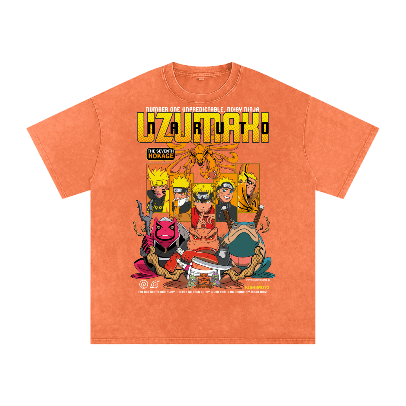 Naruto Acid Wash Oversize T-Shirt