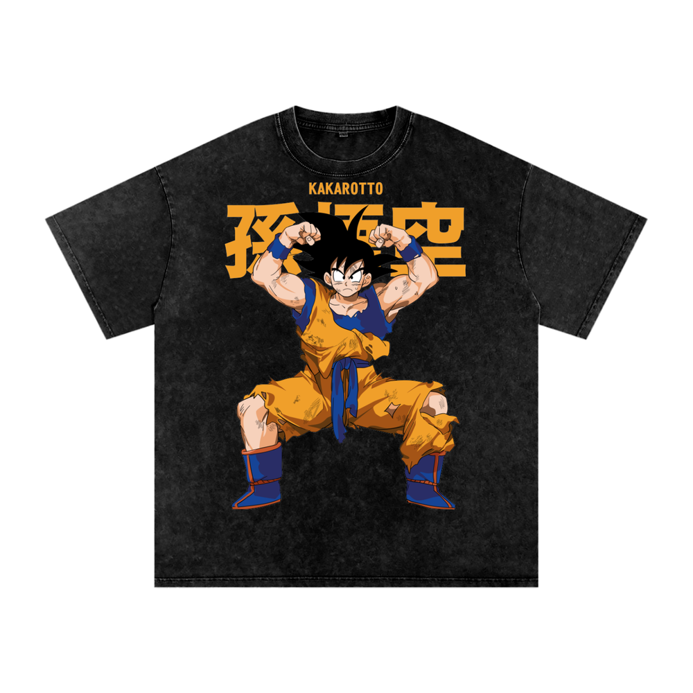Goku Dragon ball Acid Wash Oversize T-Shirt