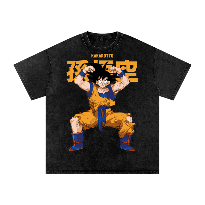 Goku Dragon ball Acid Wash Oversize T-Shirt