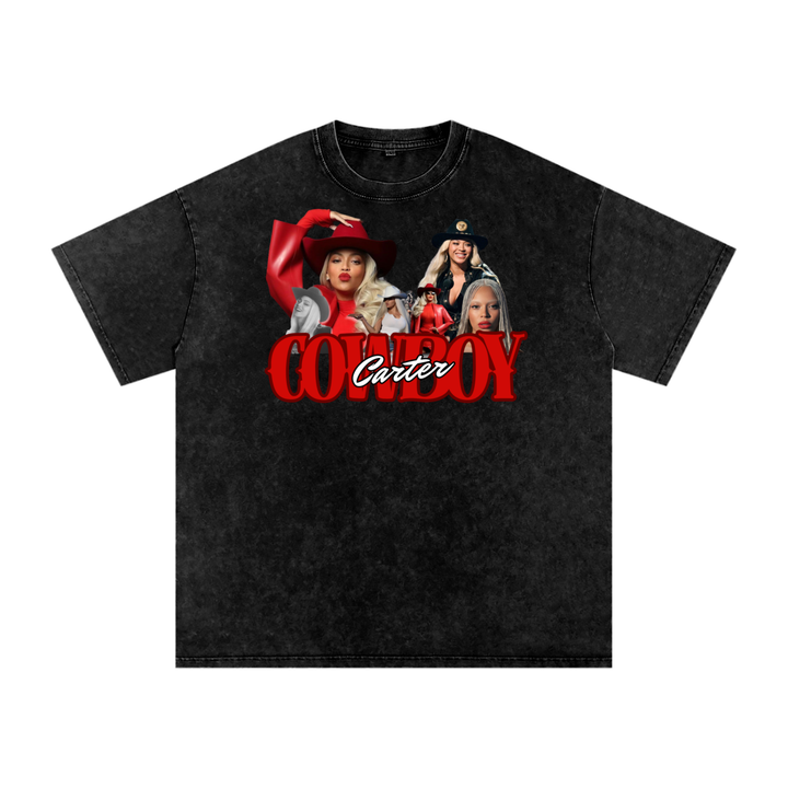 Beyonce Cowboy Carter Acid Wash Oversize T-Shirt