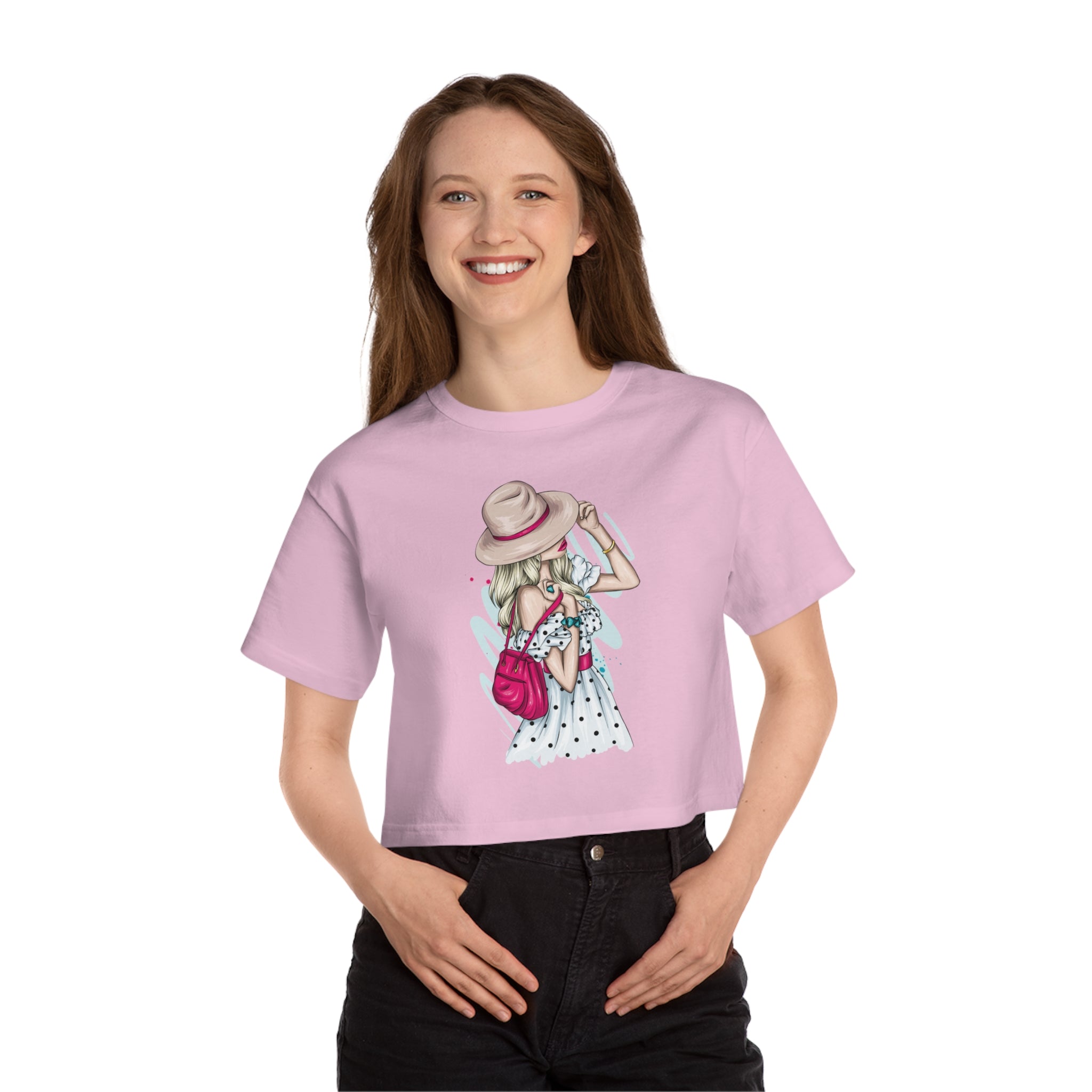 Go Girl Champion Women's Heritage Cropped T-Shirt