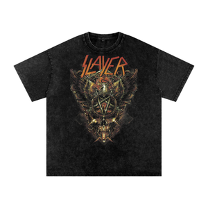Slayer Acid Wash Oversize T-Shirt