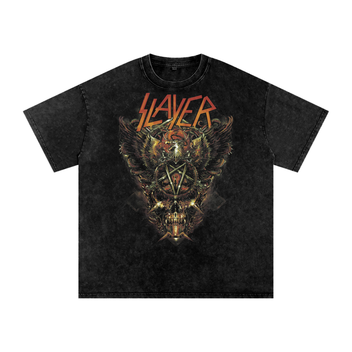 Slayer Acid Wash Oversize T-Shirt