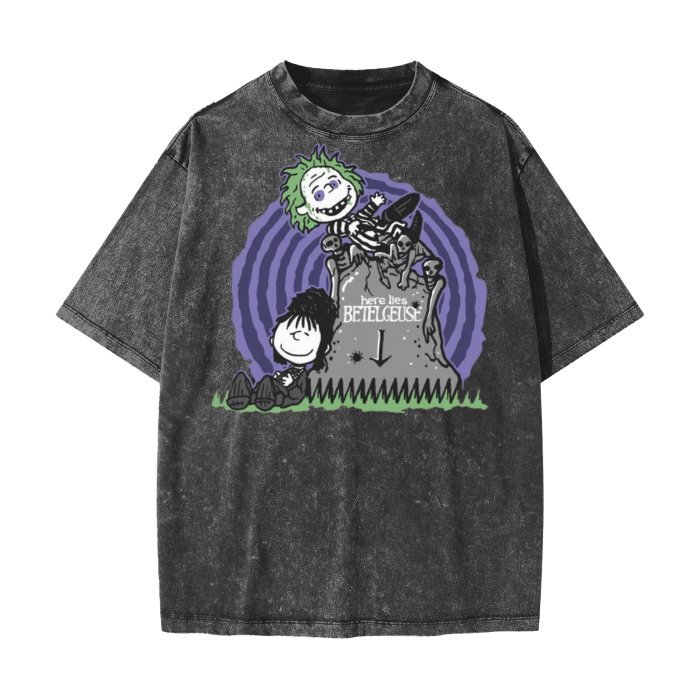 Beetlejuice Vintage Waxed Dyed Washed T-Shirt