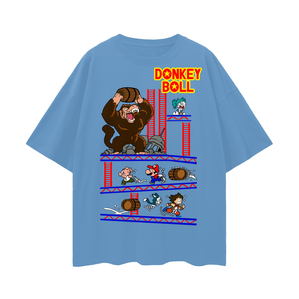 Donkey Kong x Dragon ball Oversize Deep Drop Shoulder Tee