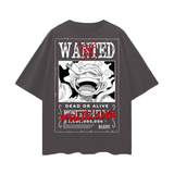 Sun God Luffy One Piece Oversize Deep Drop Shoulder Tee