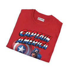 Captain America Unisex Softstyle T-Shirt - IGZ Clothing 