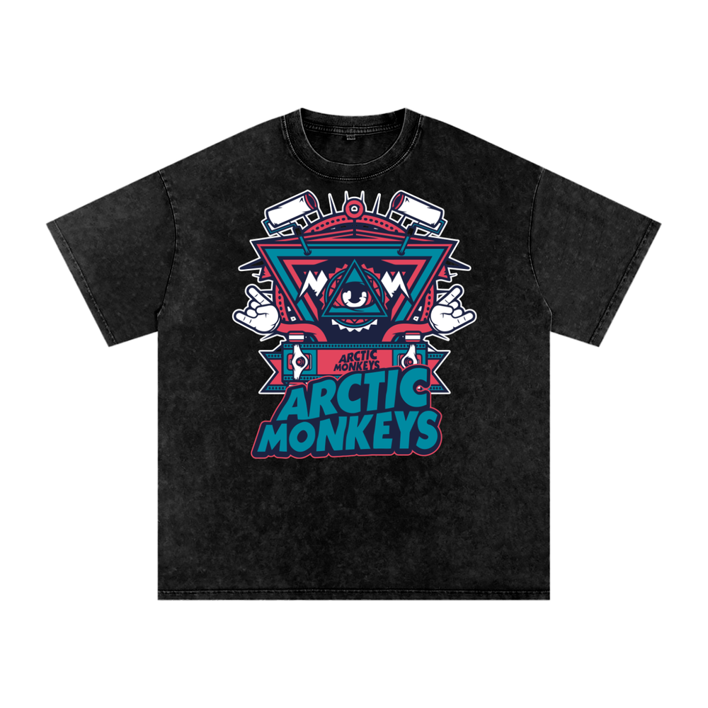 Arctic Monkeys Acid Wash Oversize T-Shirt
