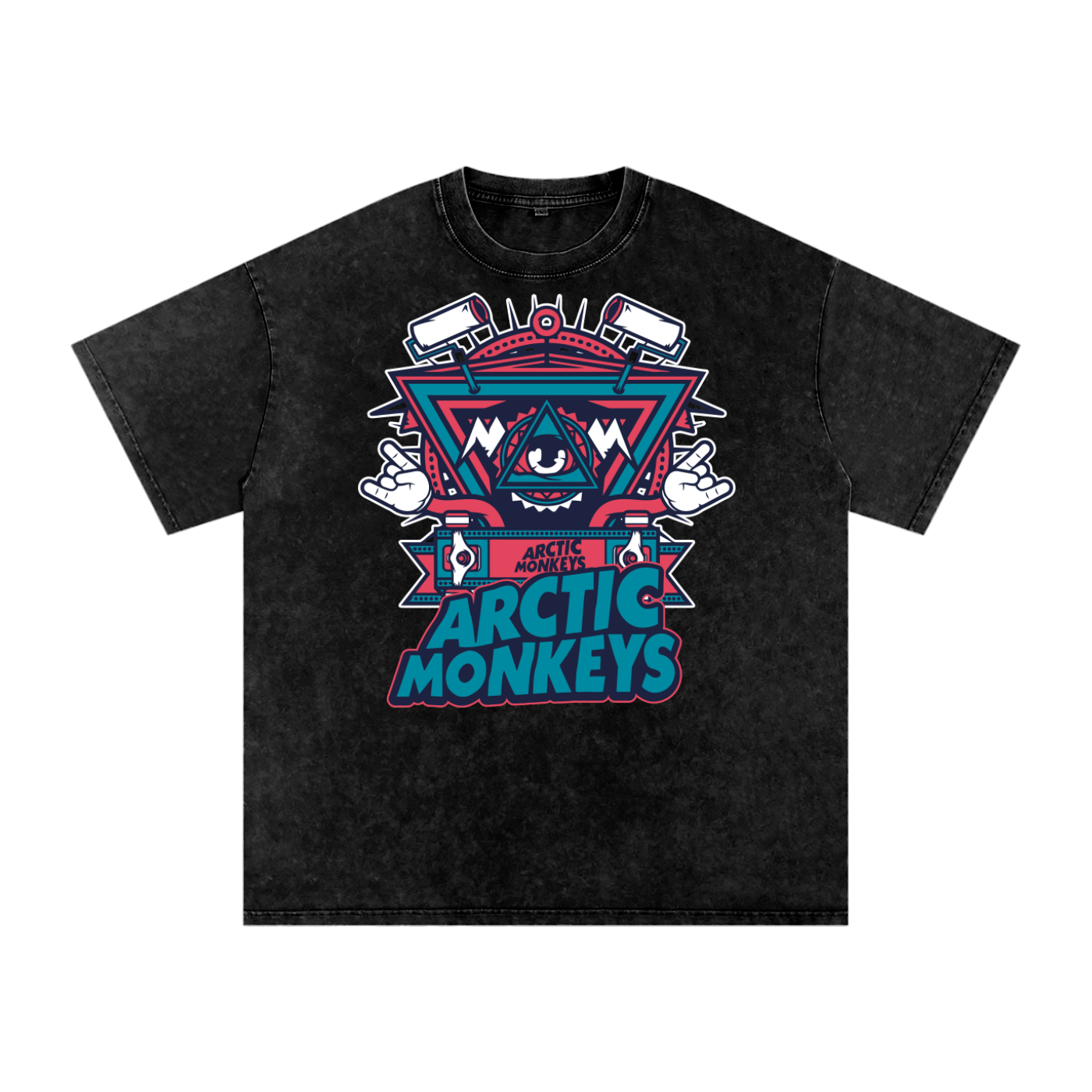 Arctic Monkeys Acid Wash Oversize T-Shirt