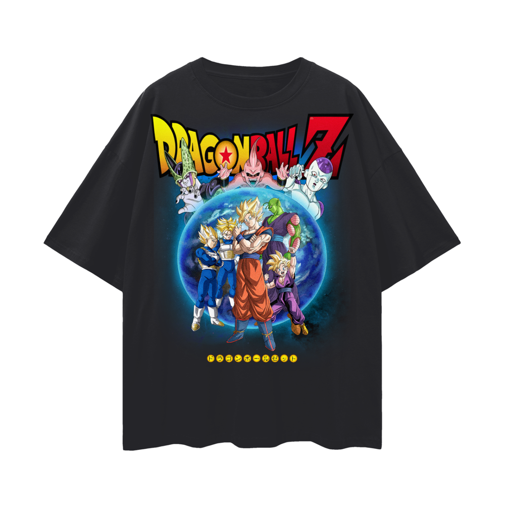 Z Fighters Dragon ball Z Oversize Deep Drop Shoulder Tee