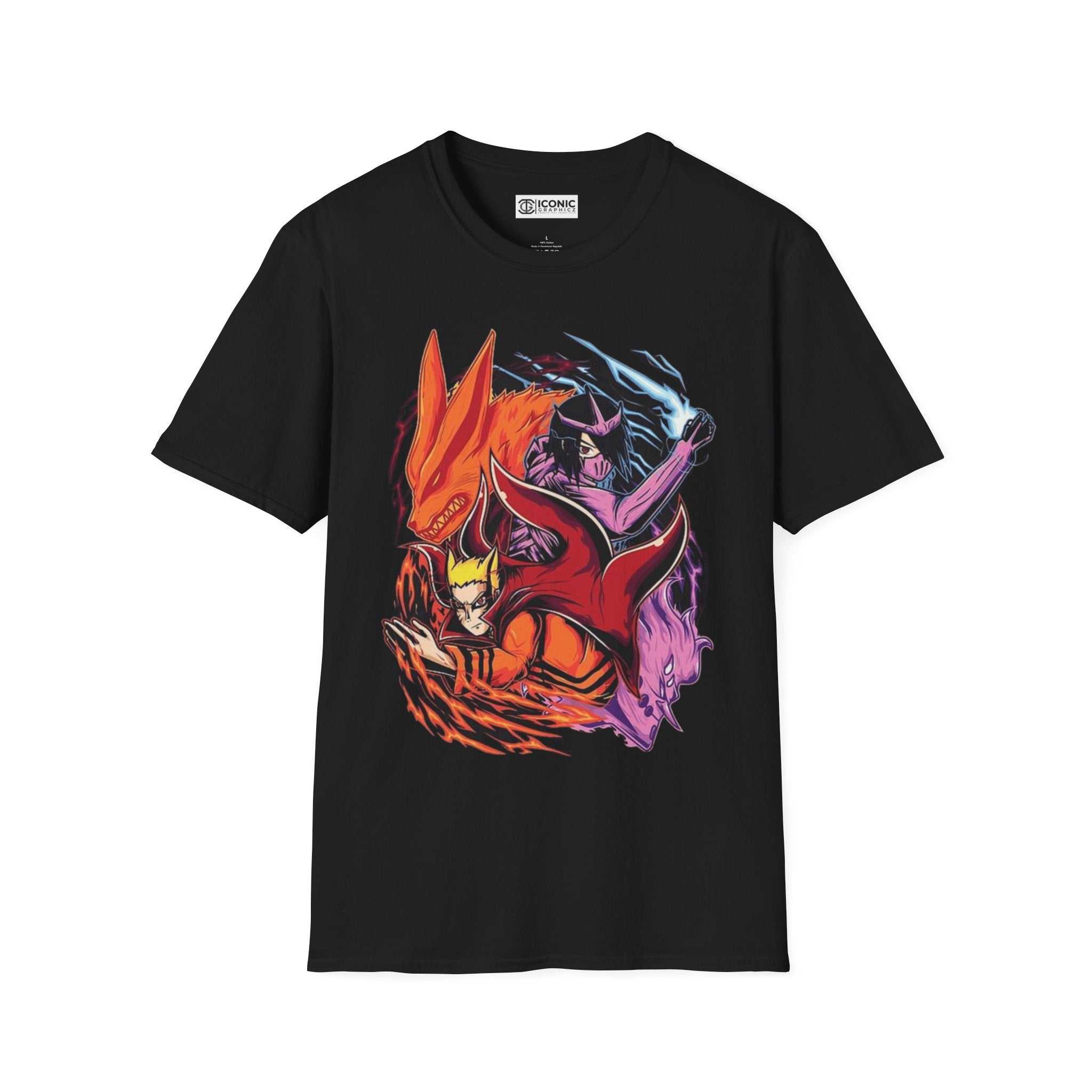 Naruto and sasuke Unisex Softstyle T-Shirt - IGZ Clothing 