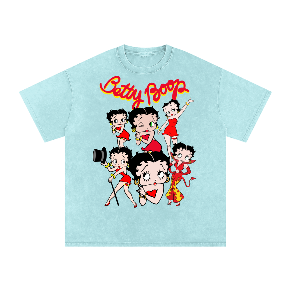 Betty Boop Acid Wash Oversize T-Shirt