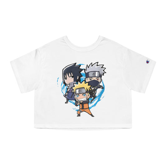 Konoha Ninjas Champion Women's Heritage Cropped T-Shirt - IGZ Clothing 