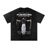 Toji Jujitsu Kaisen Acid Wash Oversize T-Shirt