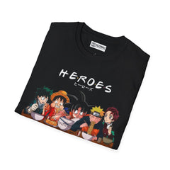 Anime Heros Unisex Softstyle T-Shirt - IGZ Clothing 