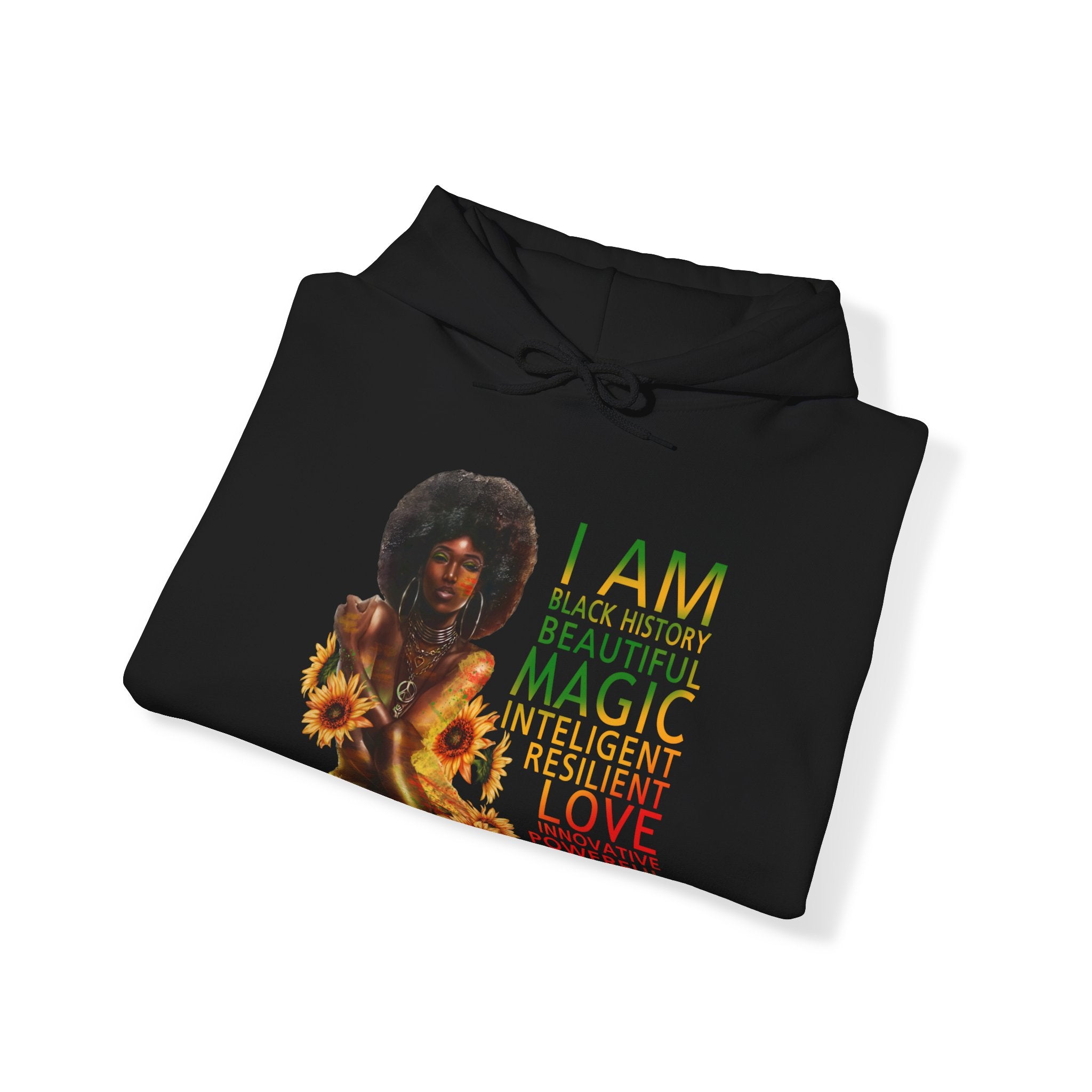 Black girl magic Unisex Heavy Blend™ Hooded Sweatshirt - IGZ Clothing 