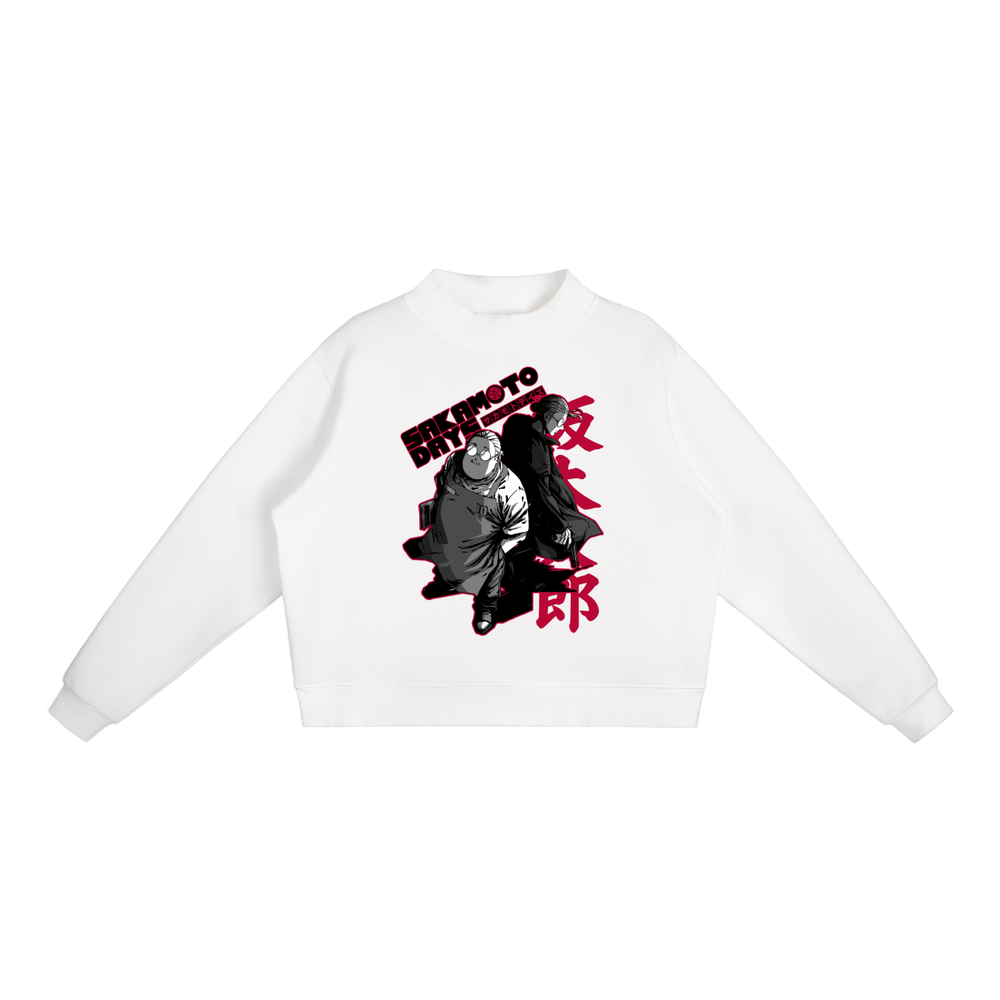Sakamoto Days Essential Fleece Mid-Neck Crew Sweatshirt
